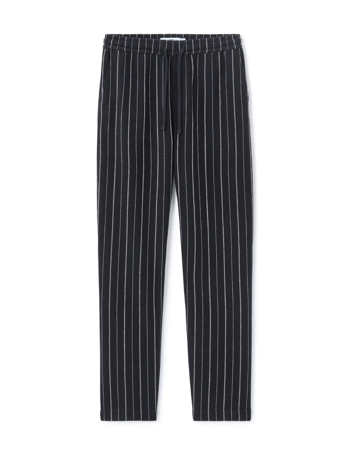 Straight Fit Polyester Casual Trousers - Navy Blue