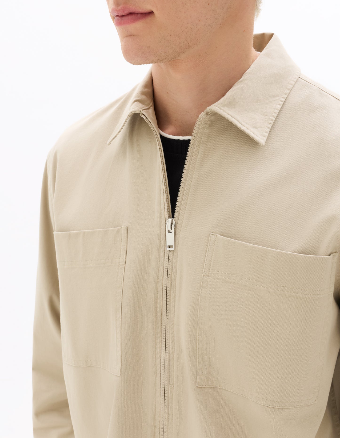 Celio Mens Beige Solid Overshirt Fit Cotton Shirts