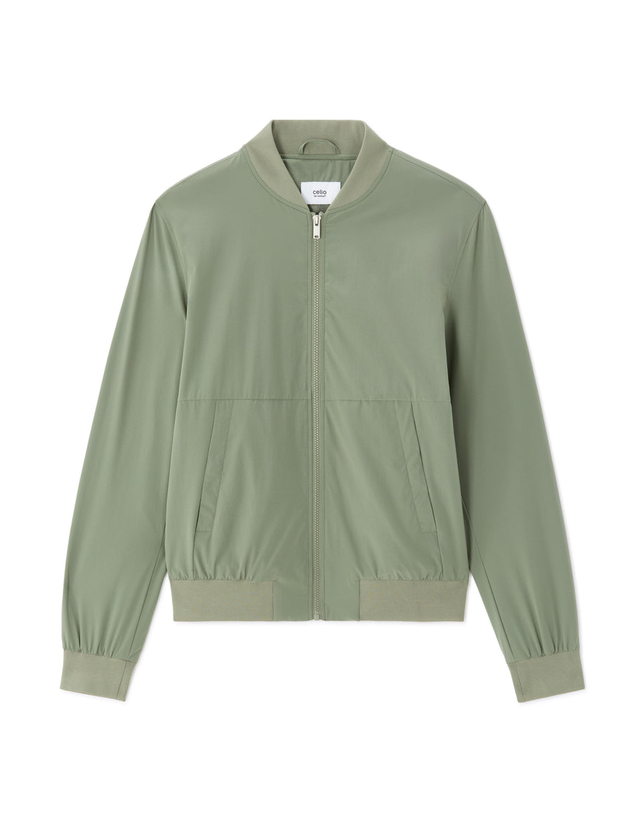 Regular Fit 100% Polyester Jacket - Green