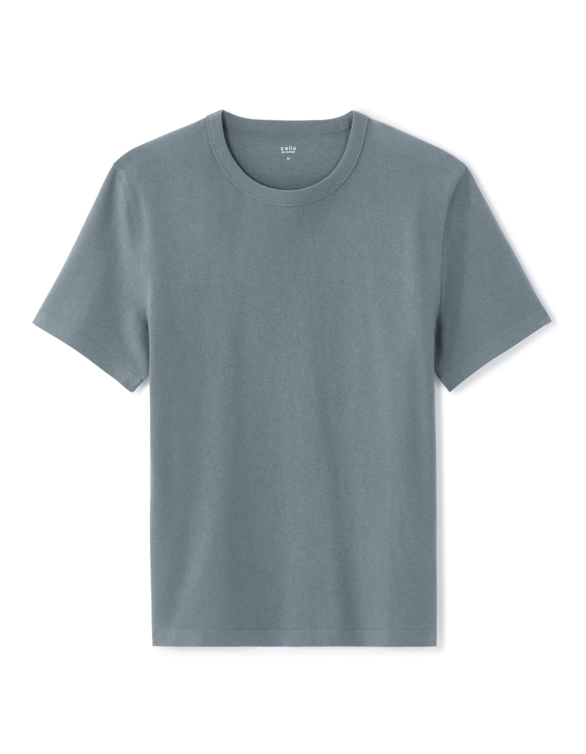 Boxy Fit 100% Cotton Crew Neck T-Shirt - Grey