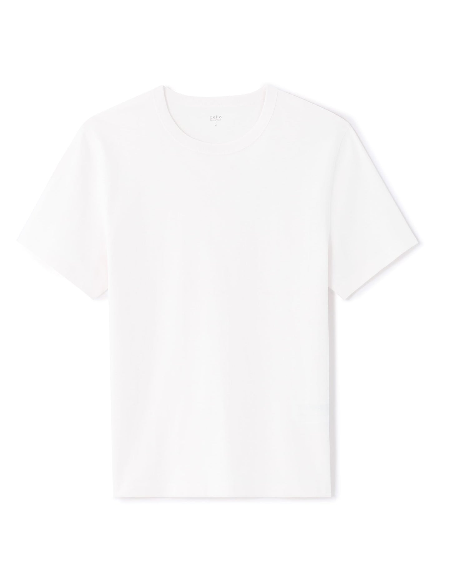 Boxy Fit 100% Cotton Crew Neck T-Shirt - White