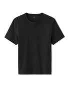 Boxy Fit 100% Cotton Crew Neck T-Shirt - Black