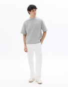 Straight Fit Polyester Trousers - White