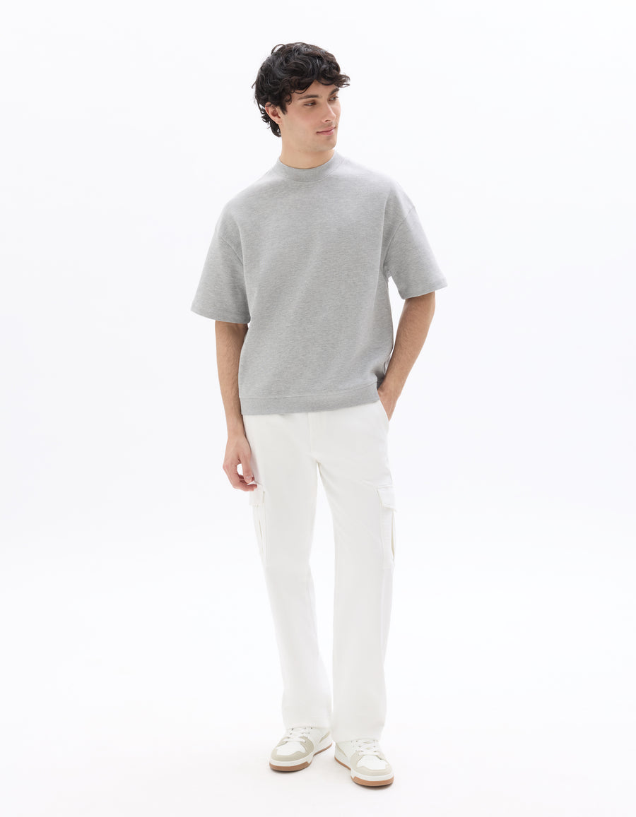 Straight Fit Polyester Trousers - White