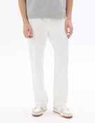 Straight Fit Polyester Trousers - White