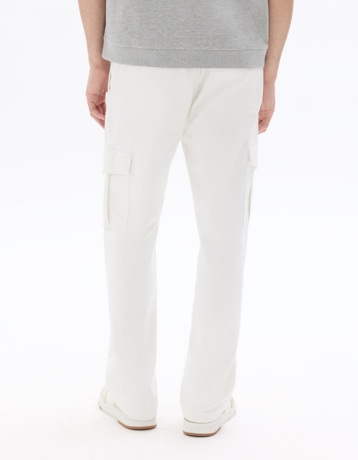 Straight Fit Polyester Trousers - White