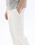 Straight Fit Polyester Trousers - White