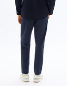 Slim Fit Polyester Trousers - Navy Blue