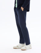 Slim Fit Polyester Trousers - Navy Blue