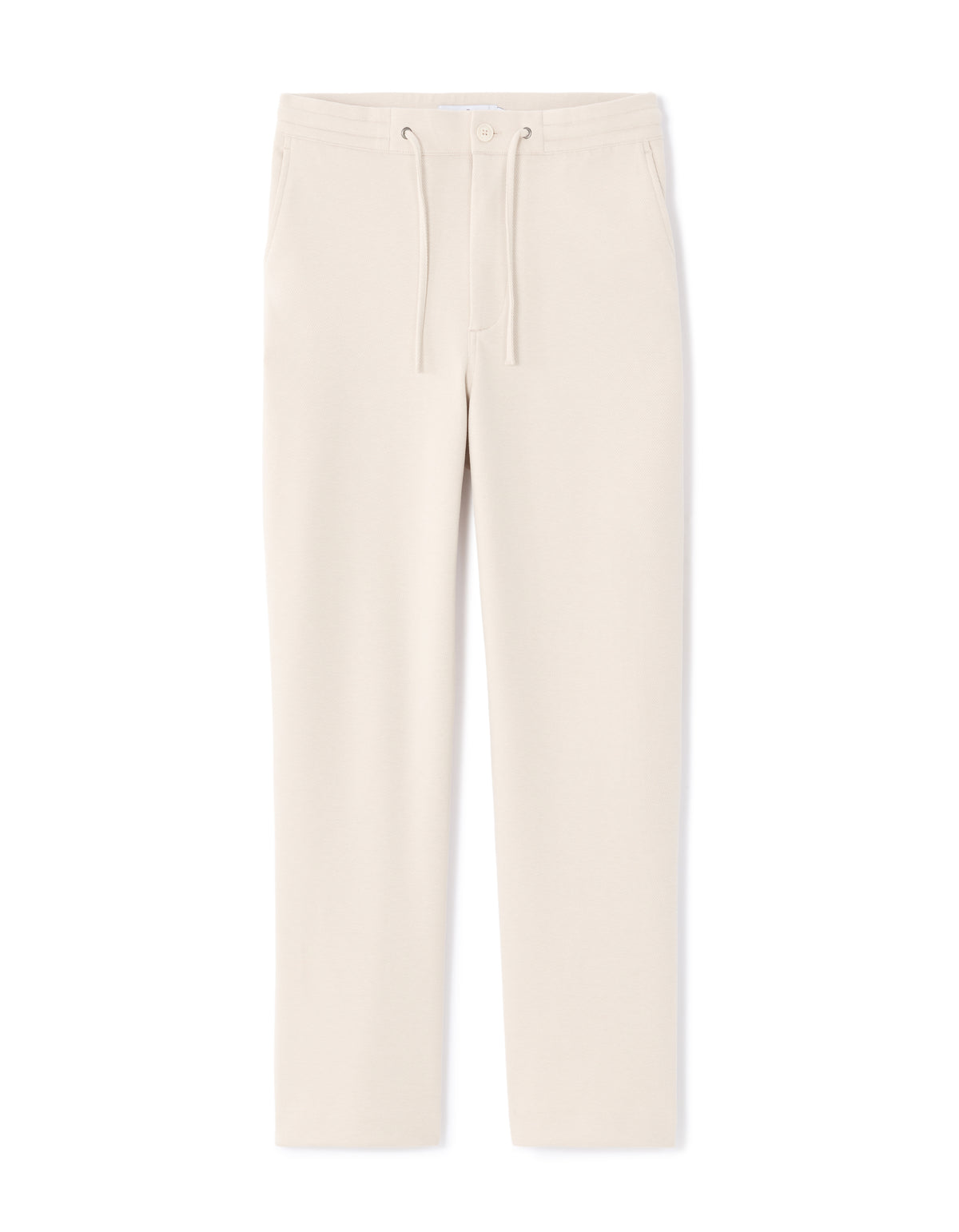 Straight Fit Polyester Trousers - Beige