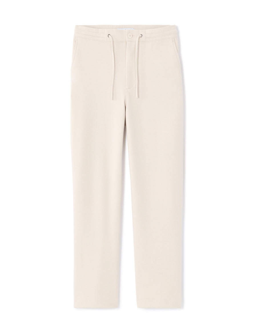 Straight Fit Polyester Trousers - Beige