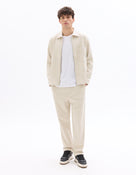 Straight Fit Polyester Trousers - Beige