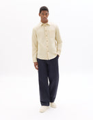 Regular Fit 100% Cotton Spread Collar Shirt - White