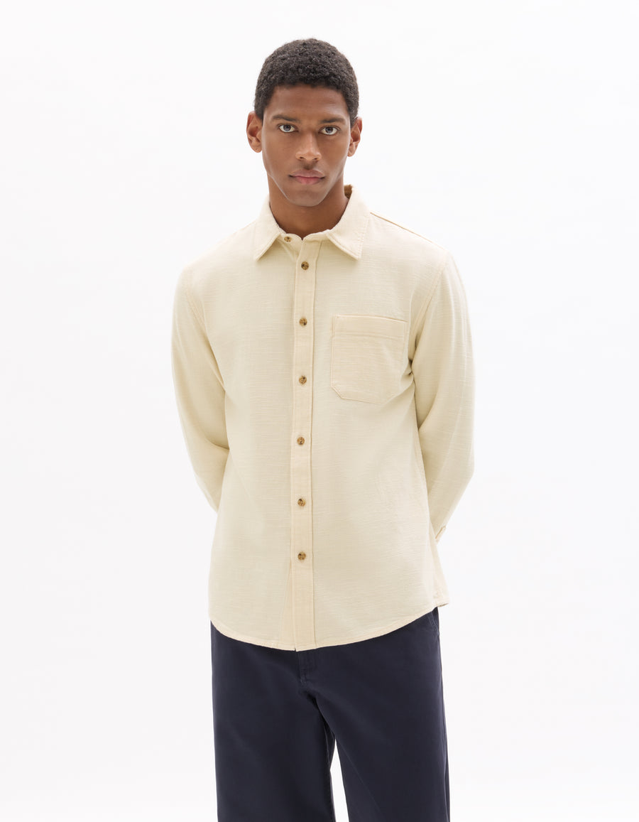 Regular Fit 100% Cotton Spread Collar Shirt - White