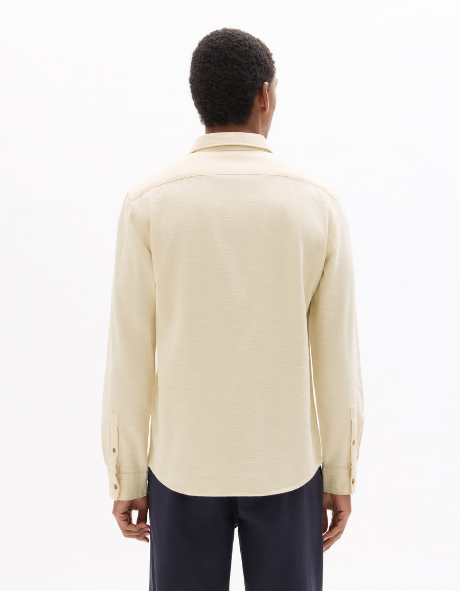 Regular Fit 100% Cotton Spread Collar Shirt - White