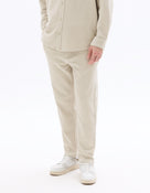 Slim Fit Cotton Blend Trousers - Beige