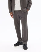 Slim Fit Cotton Blend Textured Trousers - Khaki