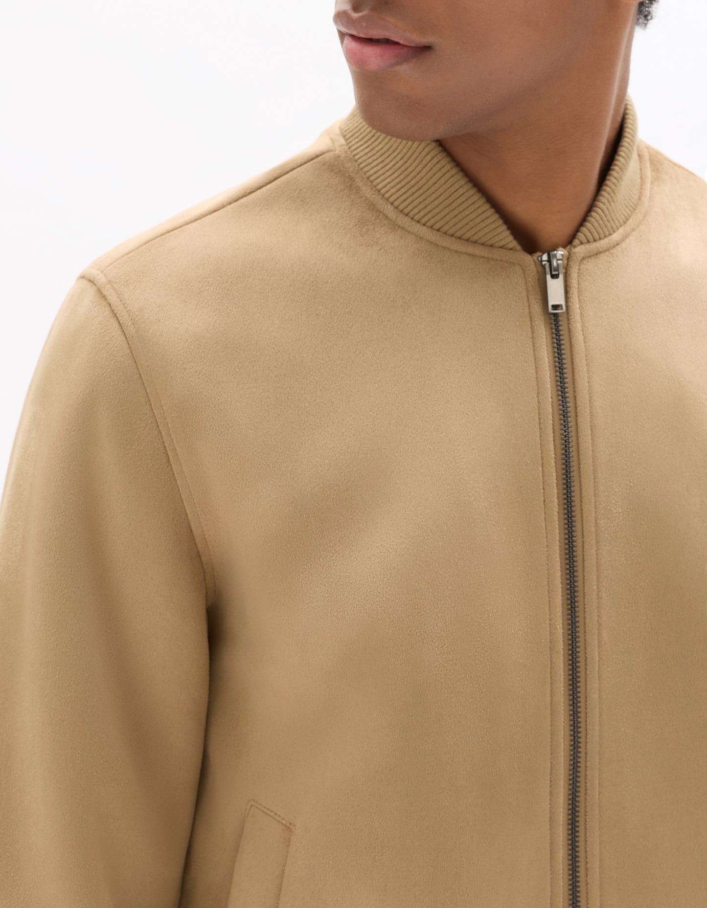Celio Solid Polyester Beige Jackets