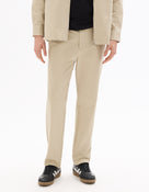 Slim Fit Stretch Cotton Trousers - Beige