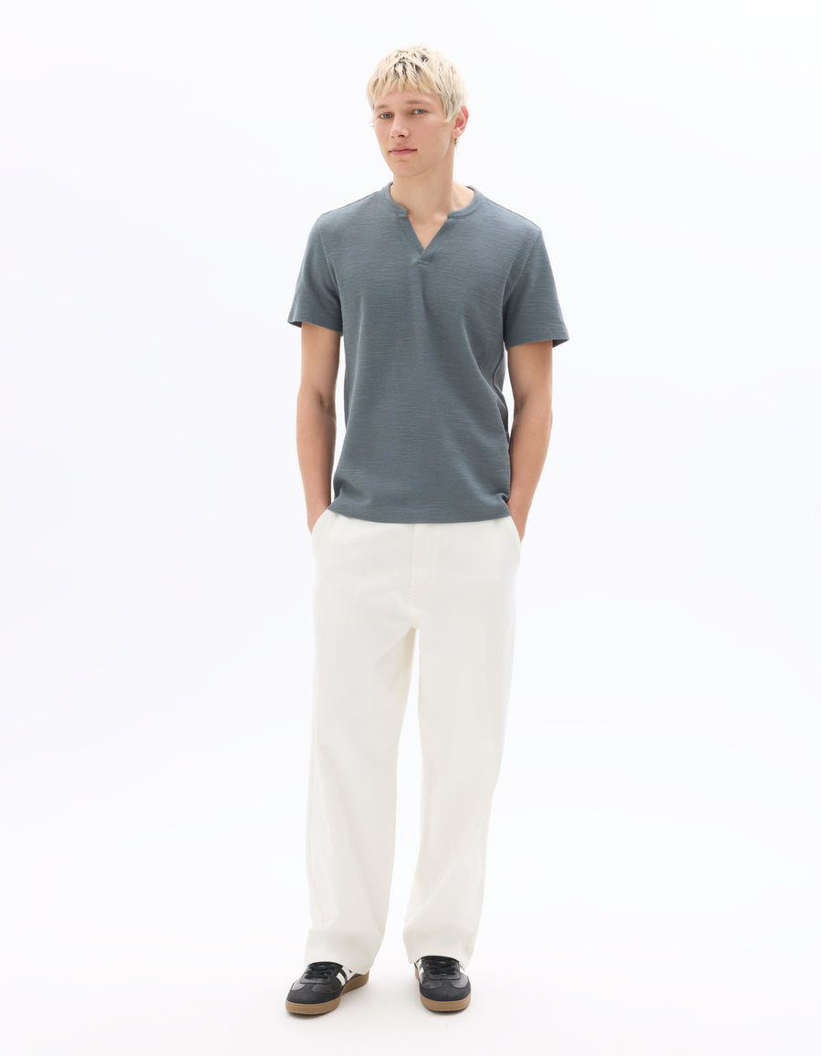 Regular Fit 100% Cotton Solid Tshirts - Grey