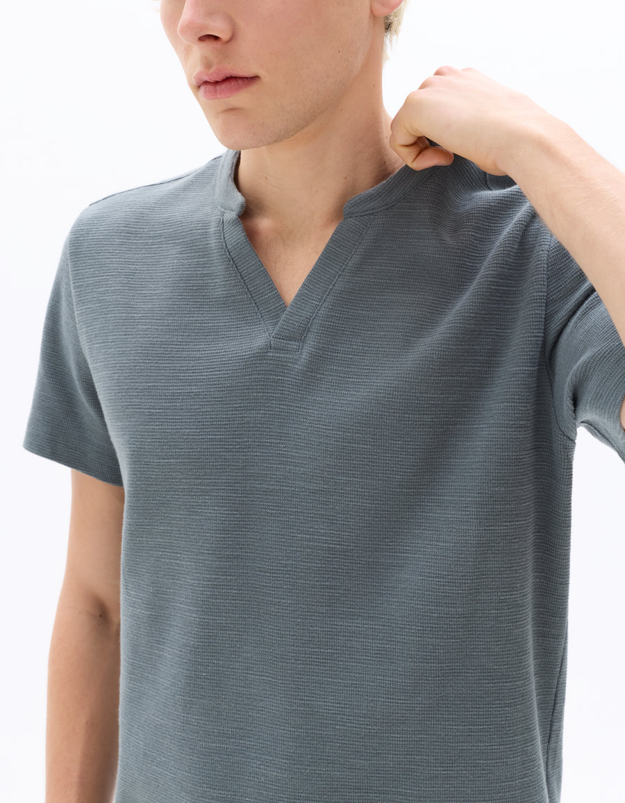 Regular Fit 100% Cotton Solid Tshirts - Grey