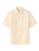 Relaxed Fit 100% Cotton Spread Collar Shirt - White