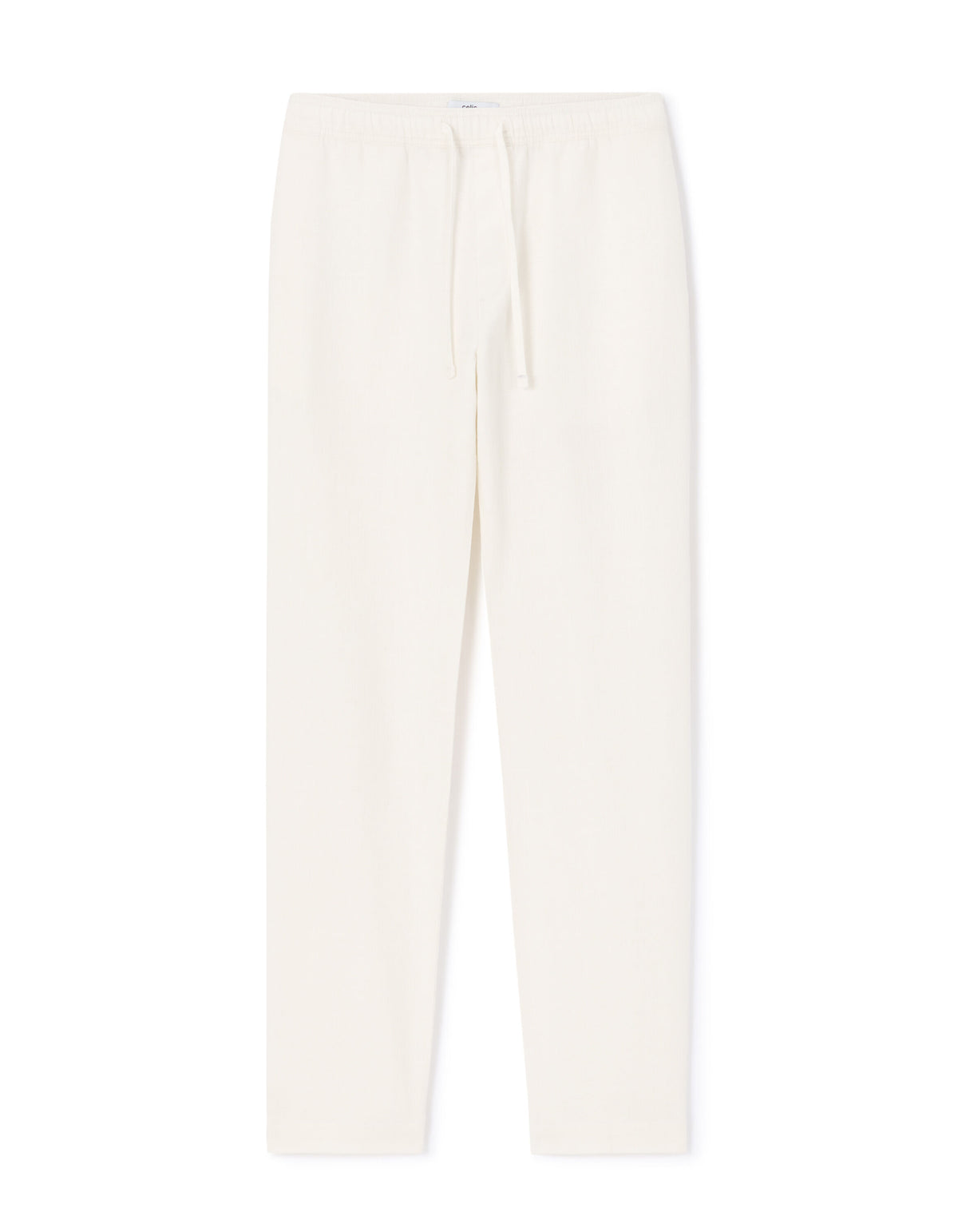 Relaxed Fit 100% Cotton Trousers - White