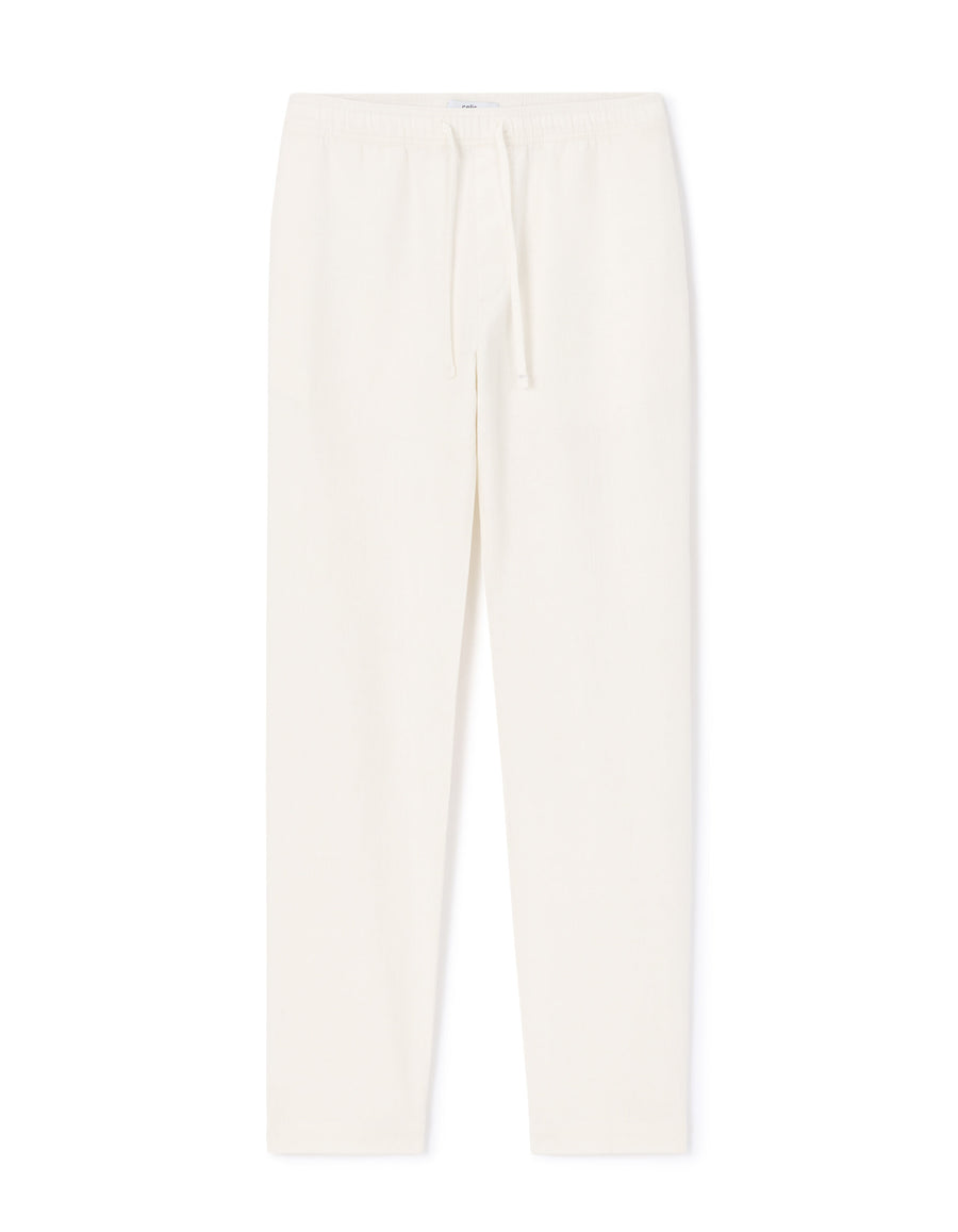 Relaxed Fit 100% Cotton Trousers - White