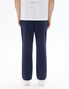 Relaxed Fit 100% Cotton Casual Trousers - Navy Blue