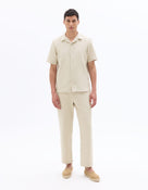 Relaxed Fit 100% Cotton Casual Trousers - Beige