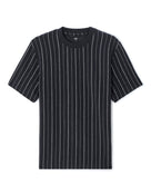Boxy Fit Polyester Crew Neck T-Shirt - Navy Blue