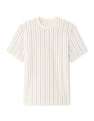 Boxy Fit Polyester Crew Neck T-Shirt - Ecru