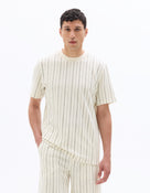 Boxy Fit Polyester Crew Neck T-Shirt - Ecru