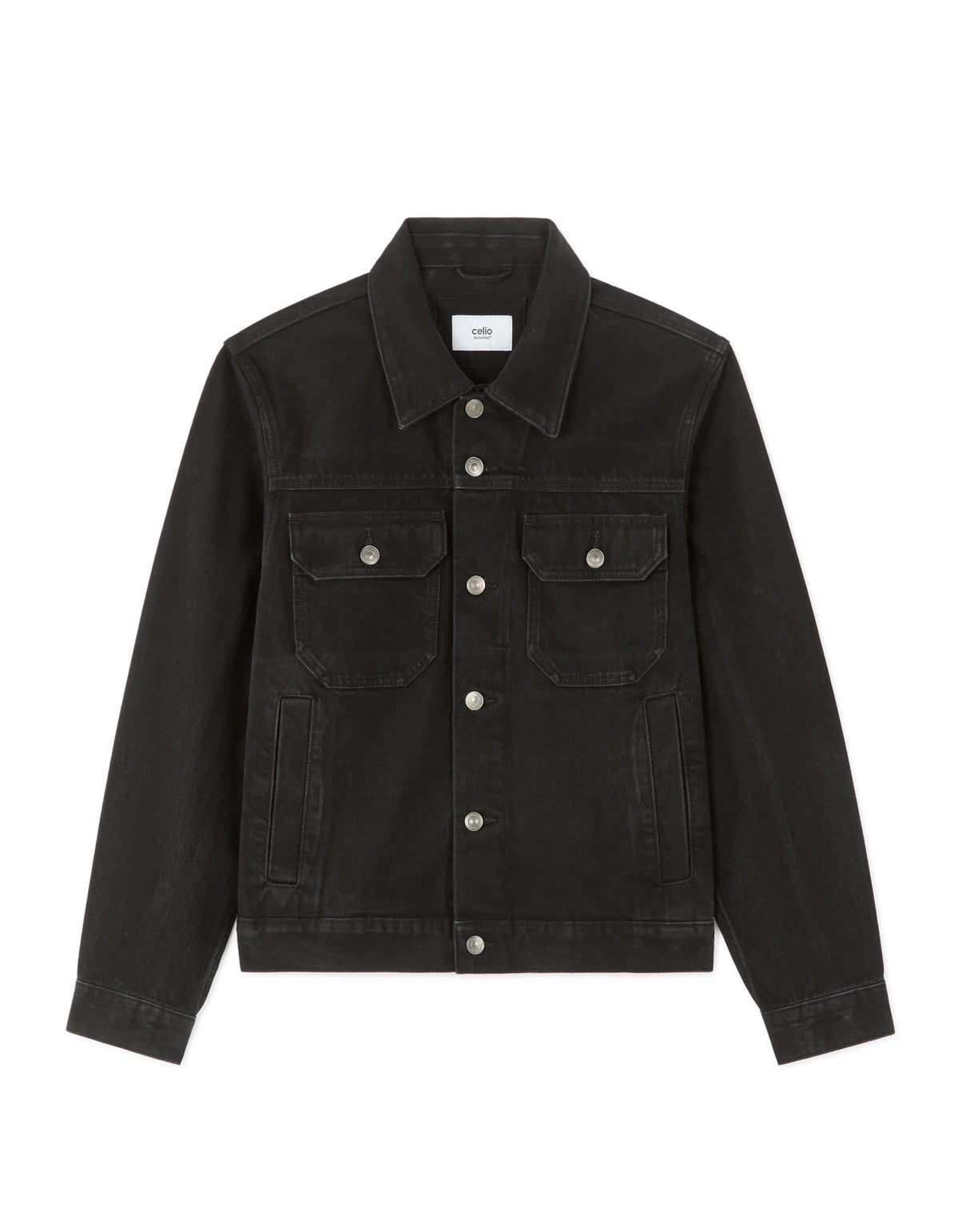 Boxy Fit 100% Cotton Solid Spread Collar Jackets