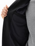 Regular Fit 100% Polyester Spread Collar Jacket - Black