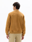 Regular Fit Polyester Mock Neck Jacket - Brown