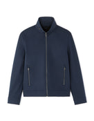Regular Fit 100% Polyester High Neck Jacket - Navy Blue