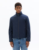 Regular Fit 100% Polyester High Neck Jacket - Navy Blue