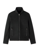 Regular Fit 100% Polyester Mock Jacket - Black