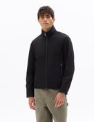 Regular Fit 100% Polyester Mock Jacket - Black