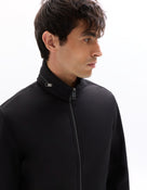 Regular Fit 100% Polyester Mock Jacket - Black