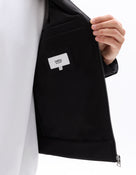 Regular Fit 100% Polyester Mock Jacket - Black