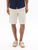 Regular Fit 100% Linen Shorts - White