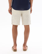 Regular Fit 100% Linen Shorts - White