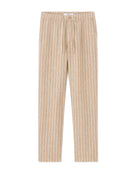 Straight Fit 100% Linen Trousers - Brown