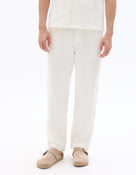 Relaxed Fit 100% Cotton Casual Trousers - White