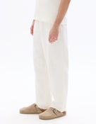 Relaxed Fit 100% Cotton Casual Trousers - White
