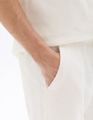 Relaxed Fit 100% Cotton Casual Trousers - White