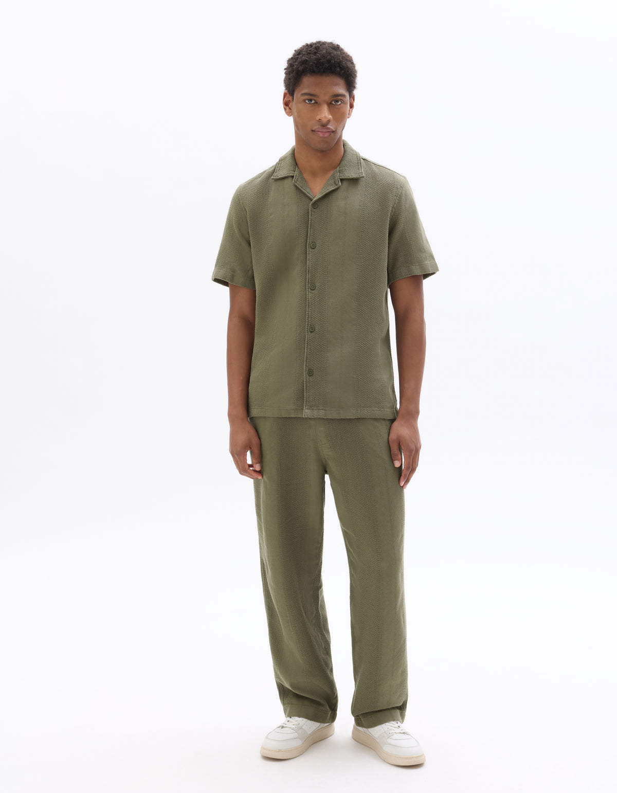 Relaxed Fit 100% Cotton Casual Trousers - Khaki