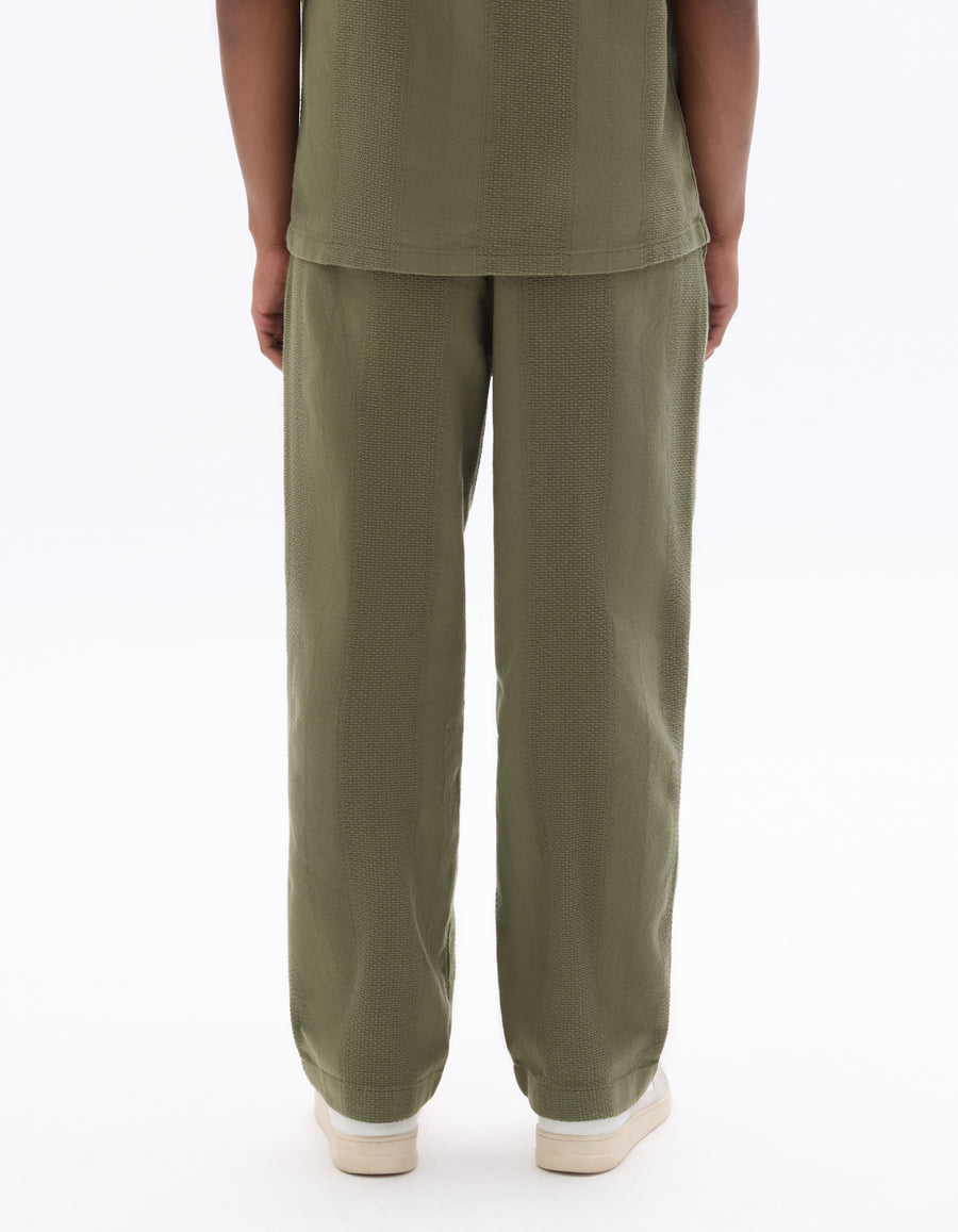 Relaxed Fit 100% Cotton Casual Trousers - Khaki